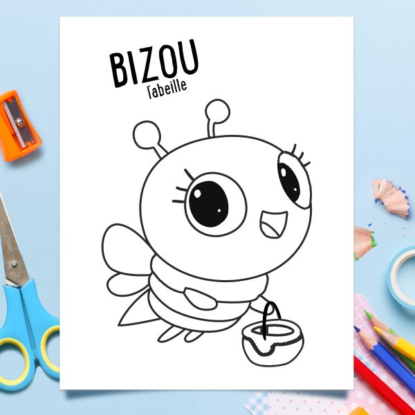 COLORIAGE - BAISER L'ABEILLE