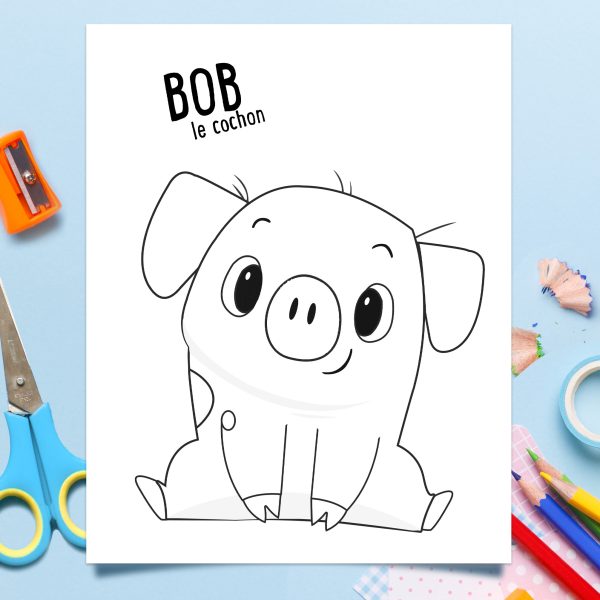 COLORIAGE - BOB LE COCHON
