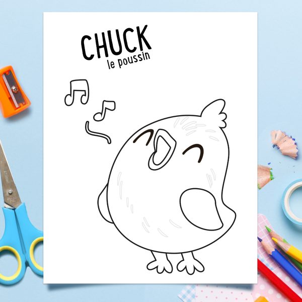 COLORIAGE - CHUCK LE POUSSIN